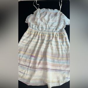 Aritiza Wilfred Emmanuel 100% Silk Striped Dress Size Large EUC